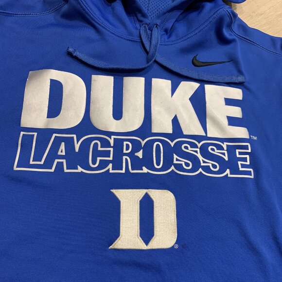 Nike Duke University Blue Devils Lacrosse Hoodie Men's Small S Therma-Fit - Picture 2 of 8